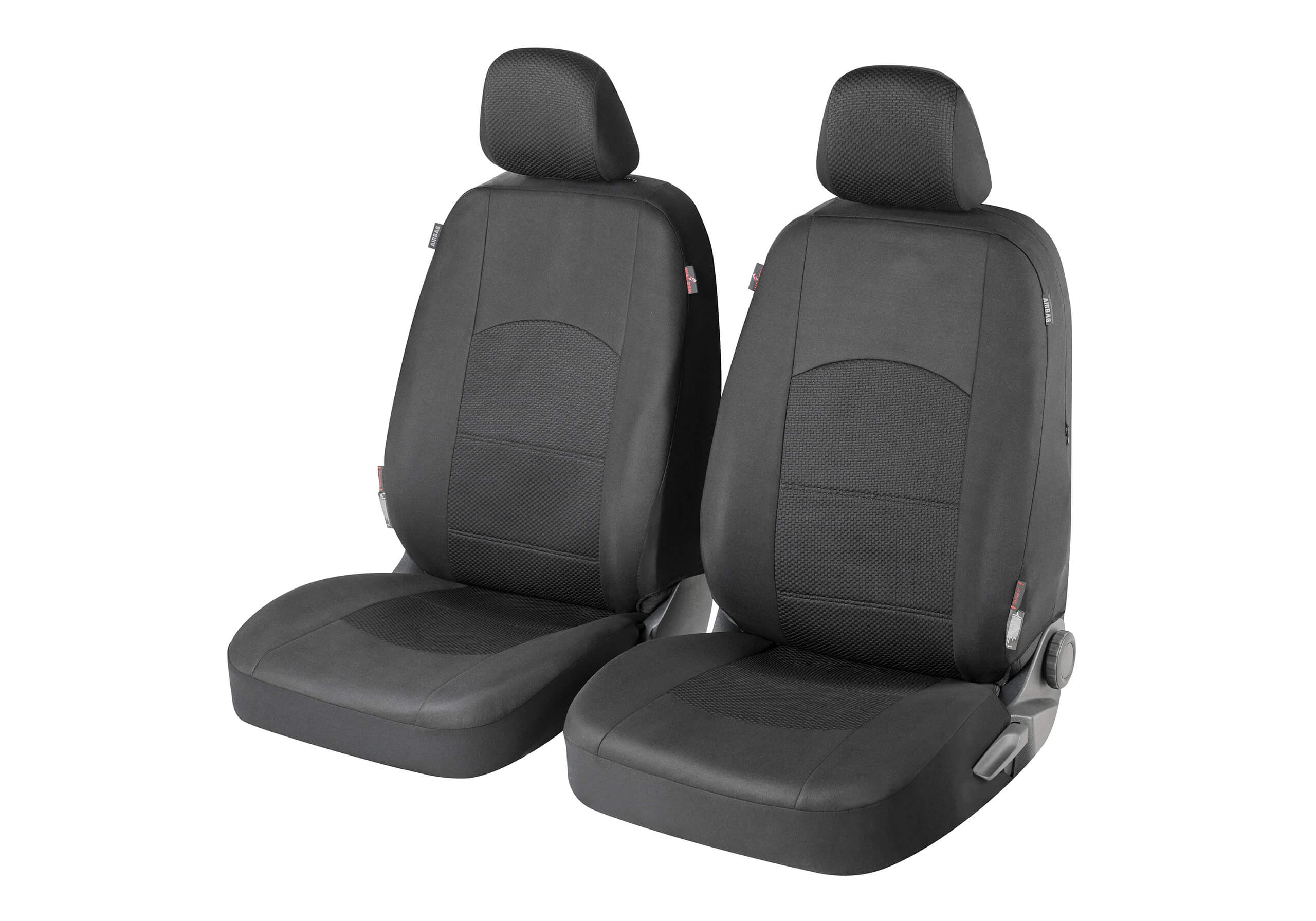 KGM Rexton (2018 onwards):Walser ZIPP-IT seat covers, front seats only,  Derby black, 11846